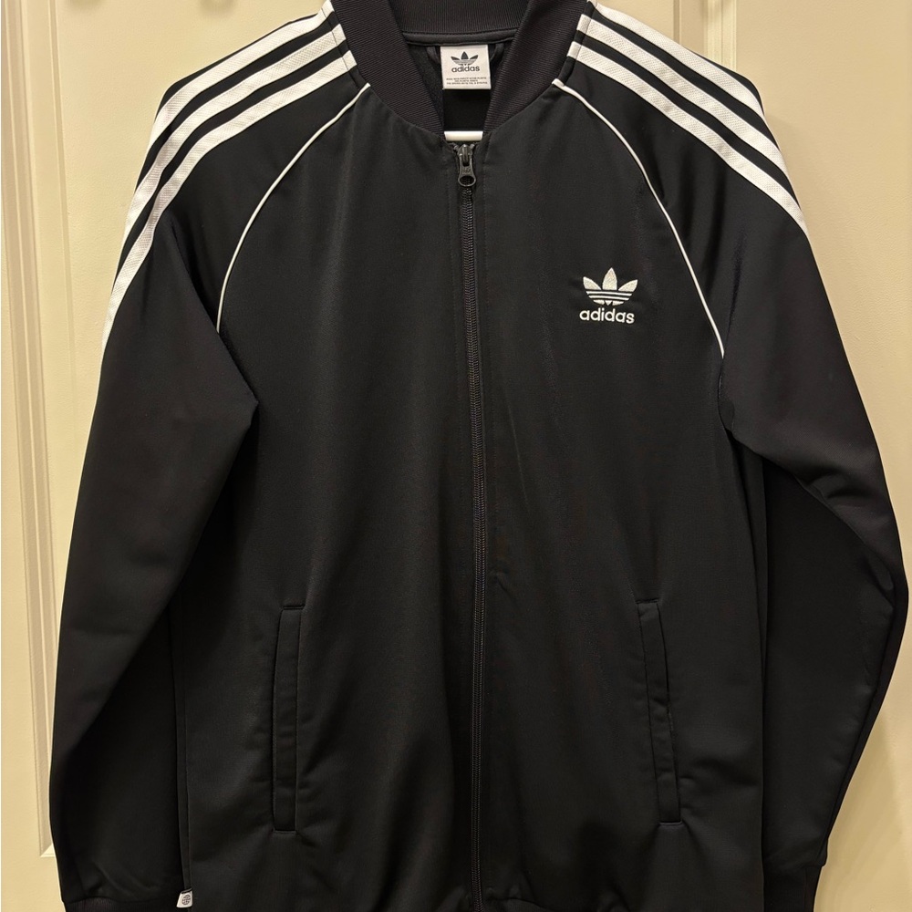 Adidas Black and White Bomber Jacket